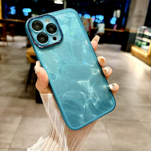 Maska Glitter Feather za Samsung A07/ A075F ljubicasta