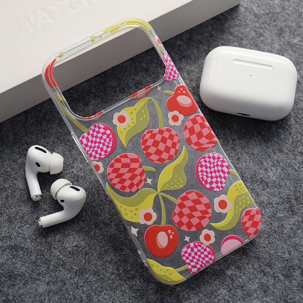 Maska Nanobit Print za iPhone 17 Pro Max Checkered Cherries