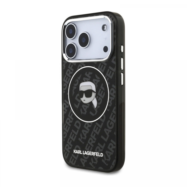 Maska Karl Lagerfeld IML Karl Head Logo MagSafe Case za iPhone 17 Pro Max crna