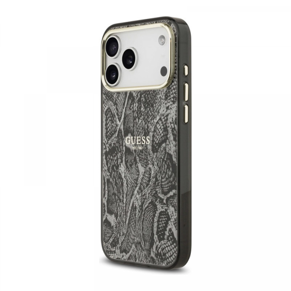 Maska Guess Python Pattern MagSafe za iPhone 17 Pro Max crna