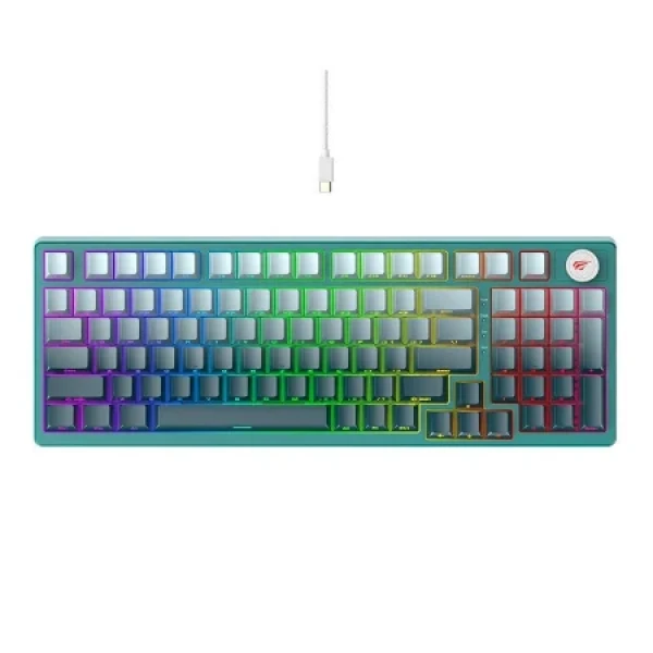 Havit tastatura KB899L belo-zelena