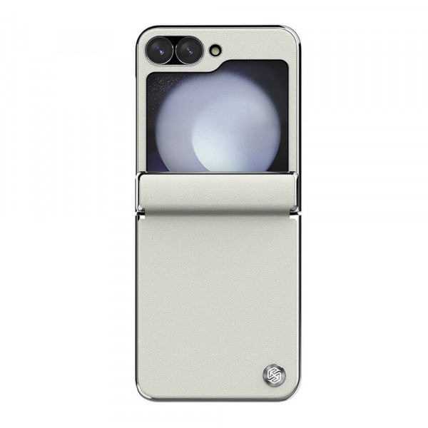 Futrola Nillkin Cam Shield Leather Case za Samsung F741B/F761B Galaxy Z Flip 6 5G/Z Flip 7 FE 5G bela