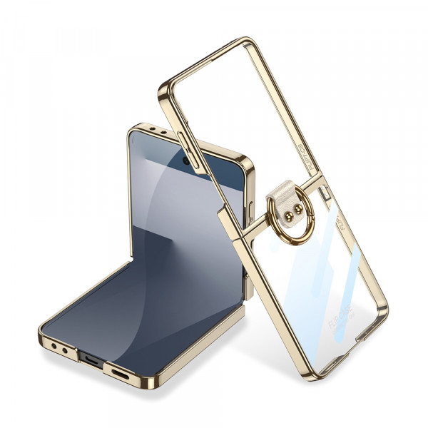 Futrola RING LINES za Samsung F751B Galaxy Z Flip 7 5G zlatna (GKK case)