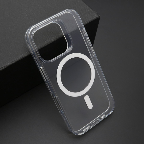 Futrola COLOR FRAME MagSafe za iPhone 16 Pro (6.3) srebrna (providna)