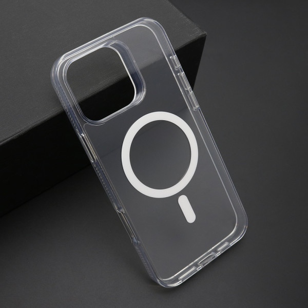 Futrola COLOR FRAME MagSafe za iPhone 16 Pro Max (6.9) srebrna (providna)