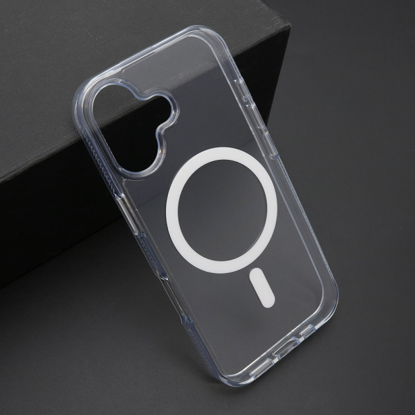 Futrola COLOR FRAME MagSafe za iPhone 17 (6.3) srebrna (providna)