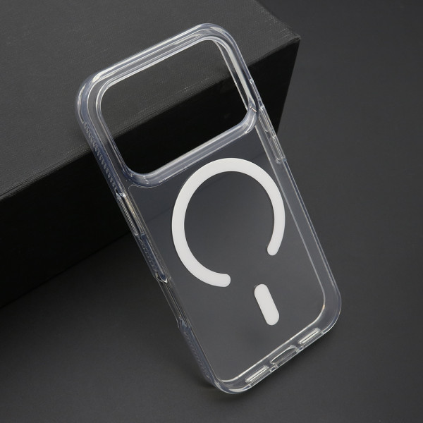 Futrola COLOR FRAME MagSafe za iPhone 17 Pro (6.3) srebrna (providna)