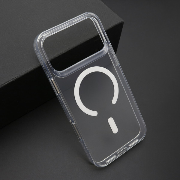 Futrola COLOR FRAME MagSafe za iPhone 17 Pro Max (6.9) srebrna (providna)