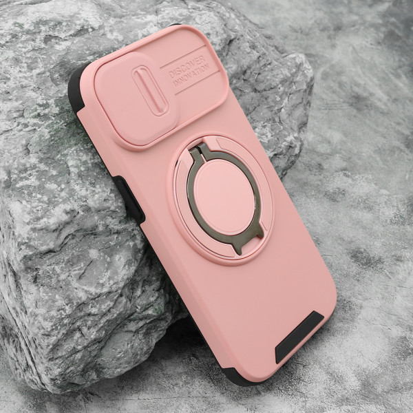 Futrola DEFENDER CAMSHIELD za iPhone 15 (6.1) roze