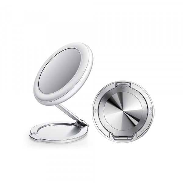 Drzac magnetni Ring sa ogledalom za mobilni telefon sivi