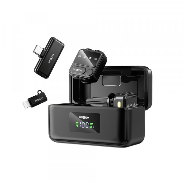 Multifuncionalni receiver mikrofon 2u1 Moxom MX-AX77 crni