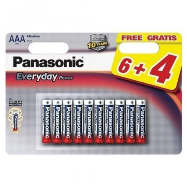 PANASONIC baterije LR6EPS/10BW-AA 10 kom 6+4F Alkalne Ever