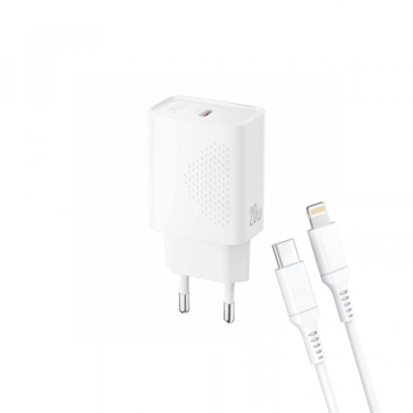 XO Kućni punjač L160 20W+Lightning kabl