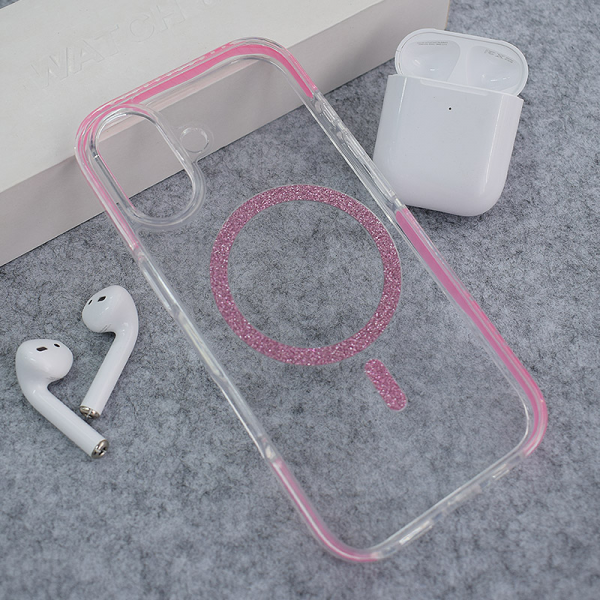 Maska Mag Case Bling za iPhone 17 roze