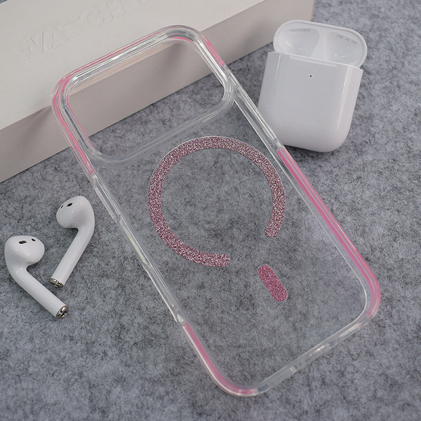 Maska Mag Case Bling za iPhone 17 Pro roze