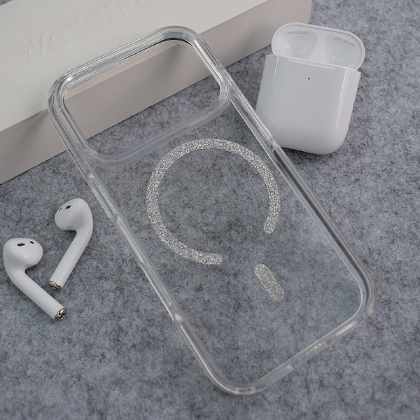 Maska Mag Case Bling za iPhone 17 Pro Max srebrna