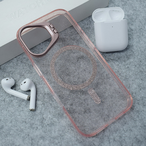 Maska Mag Case Bling Camera Bracket za iPhone 17 pink