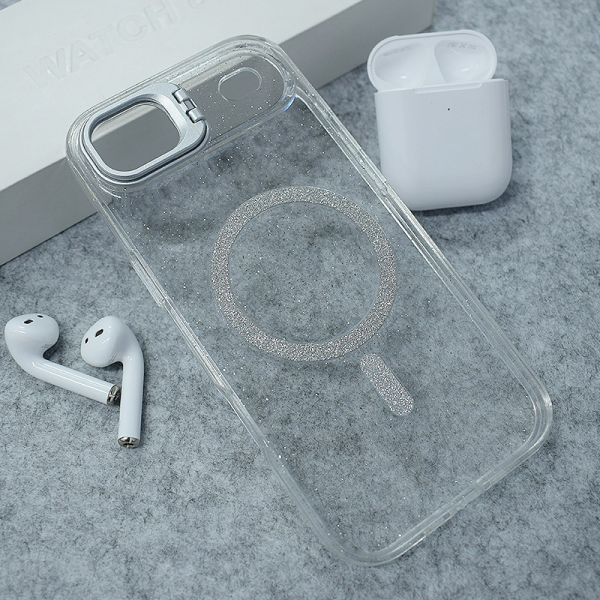 Maska Mag Case Bling Camera Bracket za iPhone Air srebrna