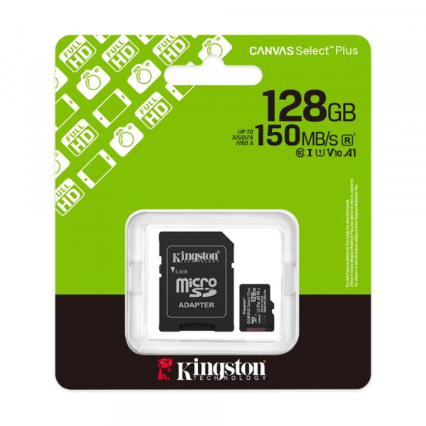 Memorijska kartica Kingston SelectPlus 128GB gen 3 150MB/s SDCS3 + adapter