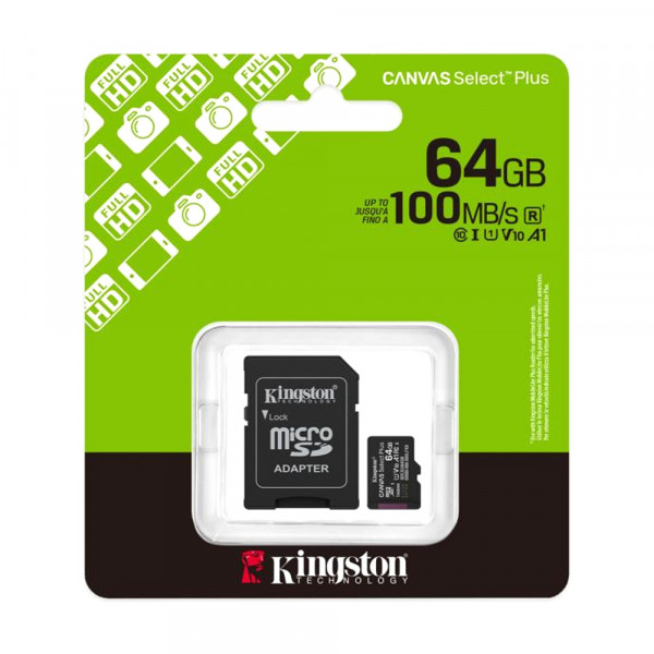 Memorijska kartica Kingston SelectPlus 64GB gen 3 150MB/s SDCS3 + adapter