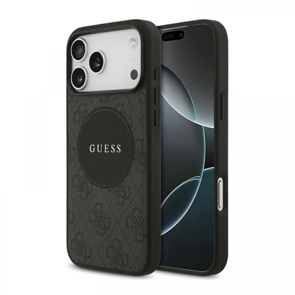 Maska Guess 4G Circle Classic Logo MagSafe za iPhone 17 Pro Max crna