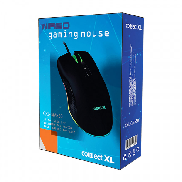 Mis opticki, Connect XL 1500 / CXL-GM550 dpi, GAMER, USB, 7 tipki