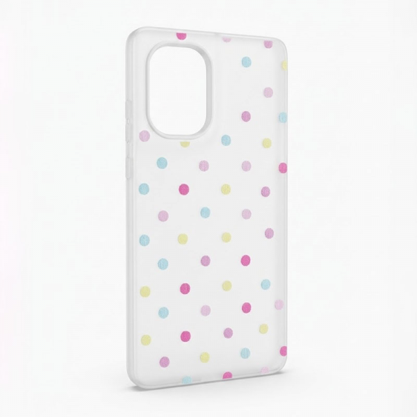 Maska Candy Dots za Motorola Edge 50 Fusion bela
