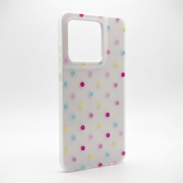 Maska Candy Dots za Motorola Edge 60 Fusion/ Edge 60/ Edge 60S bela