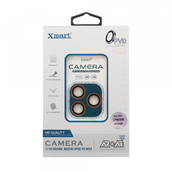 Folija za zastitu kamere X-MART PVD camera film za iPhone 17 Pro (6.3)/iPhone 17 Pro Max (6.9) narandzasta