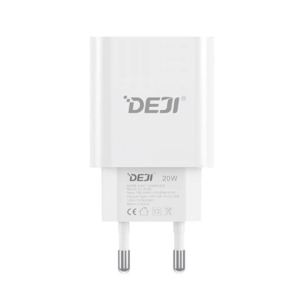 Kuciste punjaca DEJI DJ-A109 20W PD Type C beli