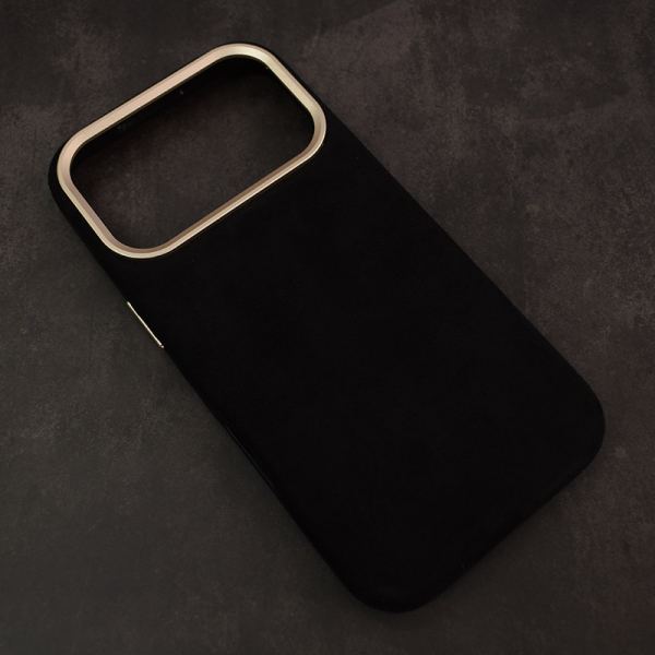 Maska Mag Case Alkantara za iPhone 17 Pro Max crna