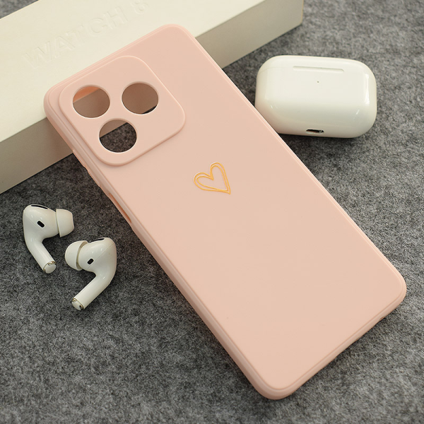 Maska Golden Heartbeat za Honor X5c/ X5c Plus roze