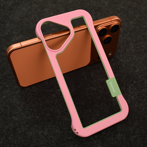 Maska Wolmtt Candy Bumper za iPhone 17 roze
