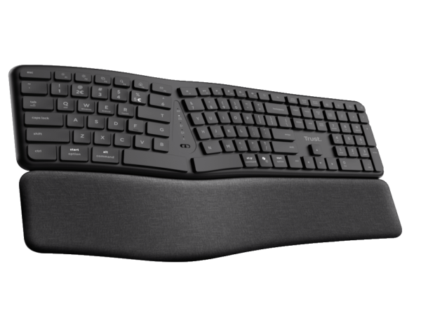 Tastatura TRUST KEYRA ERGO MULTI WRLS KEYBOARD US