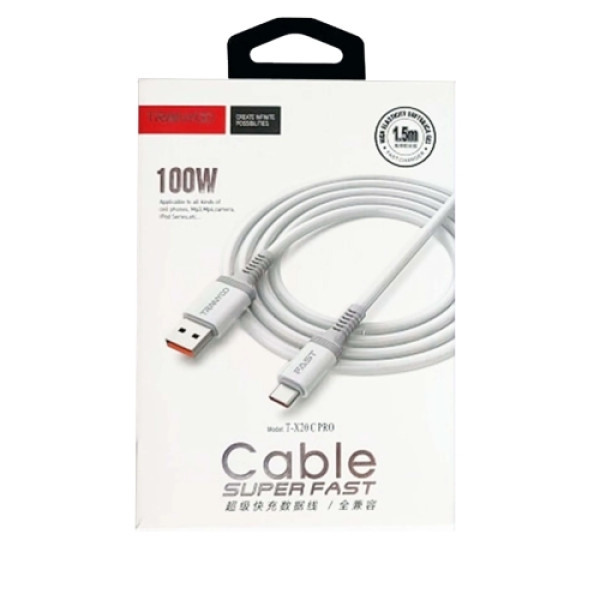 TRANYOO USB Kabl T-X20C Pro 100W USB-A na USB-C 1,5 m brzo punjenje