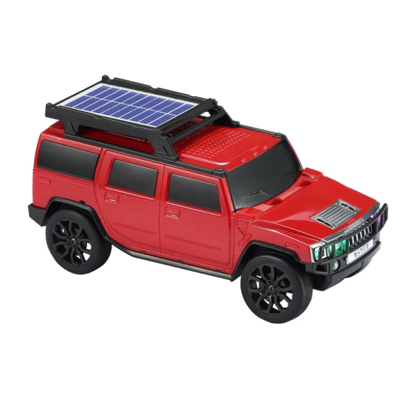 Zvucnik bluetooth WS-696 sa solarnim punjenjem auto crveni