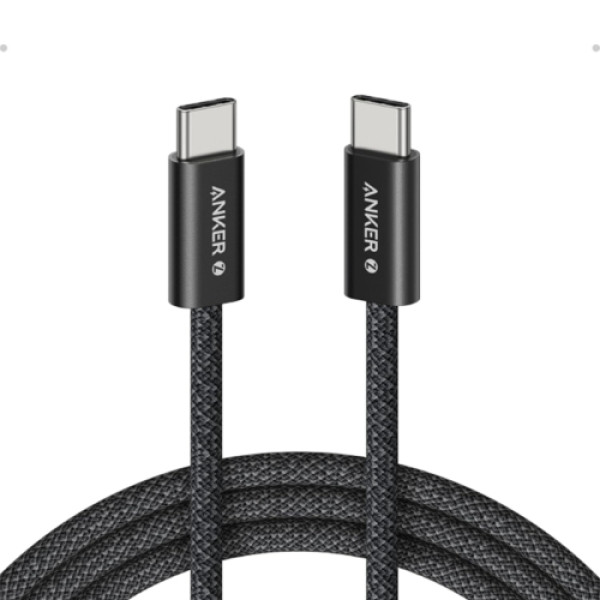 ANKER Zolo USB tip-C kabl M/M 1.8m, za Apple, super brzo punjenje 240W/480Mbps, pleteni, CRNI