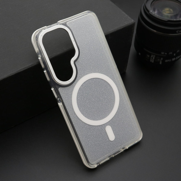 Futrola SPARKLING LOOK MagSafe za Samsung S941B Galaxy S26 5G bela