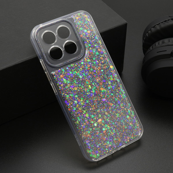 Futrola CRYSTAL GLOW za Honor X8c srebrna