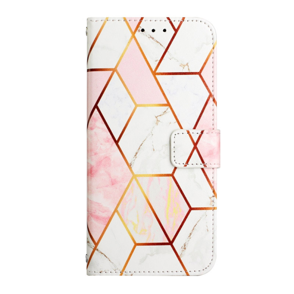 Maska na preklop Marble za Honor Magic 8 Pro geometry roze
