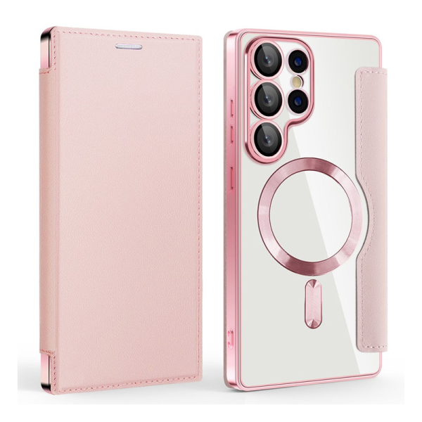 Maska na preklop Coral Mag Case Book za Samsung S25 Ultra/ S938B roze