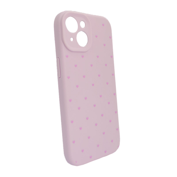 Maska Cute Heart za iPhone 15 ljubicasta