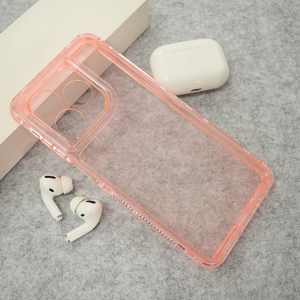 Maska Color Transparent za Honor X5c/ X5c Plus roze