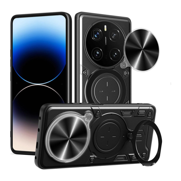 Maska Iron Shield Ring za Huawei Magic 8 Pro crna