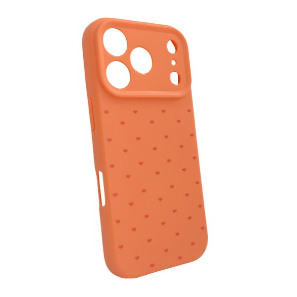 Maska Cute Heart za iPhone 17 Pro narandzasta