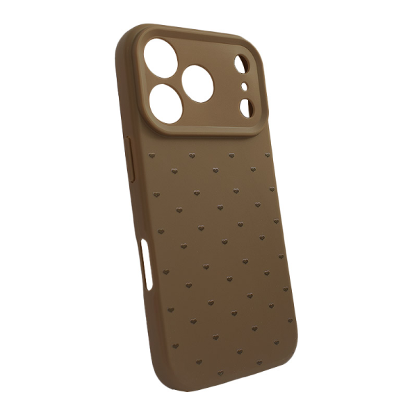 Maska Cute Heart za iPhone 17 Pro braon