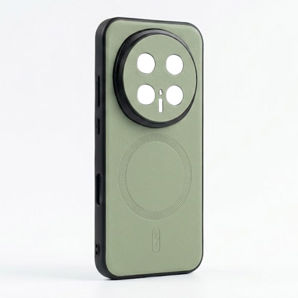 Maska Mag Case Smooth Leather za Honor Magic 8 Pro zelena