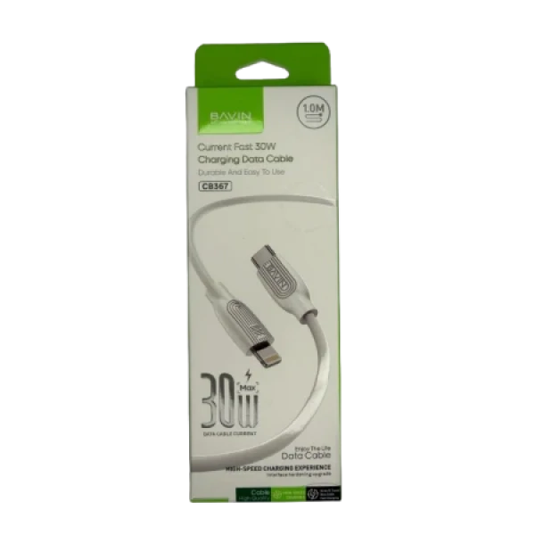 Bavin kabl 30W Type C na Ligtning bela - CB367