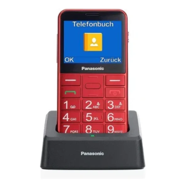 Panasonic SENIOR mobilni telefon KX-TU155EXRN crvena