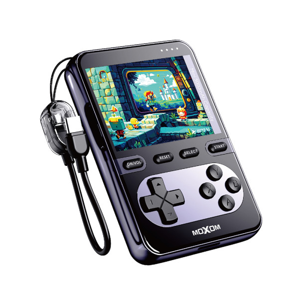 Power Bank MagSafe Moxom MX-PB192 Mini game console PD20W + 15W wireless Type-C to Type-C 5000mAh crni